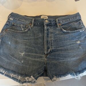 Citizens of Humanity Distressed Blue Jean Shorts